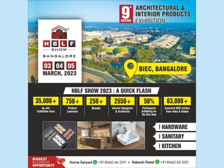 HBLF SHOW 2023: Get Ready to Witness India’s Premium B2B Architectural Interior Products Exhibition