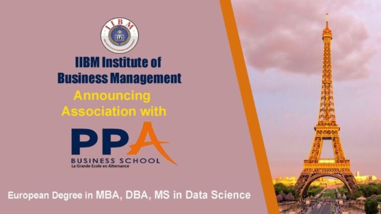 IIBM Institute Allocates INR 30 Crore Fund To Launch European Degree from PPA Business School – France in MBA, MS- Data Science & AI.