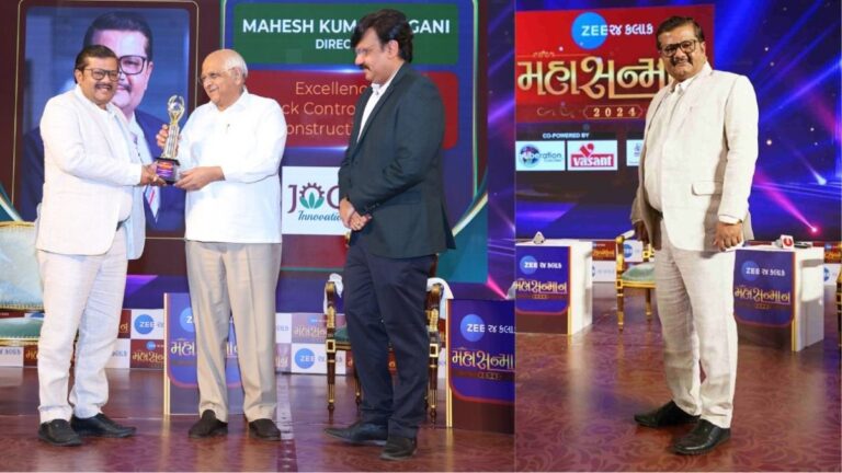 Jogani Reinforcement’s Mahesh Kumar Jogani bags esteemed award from Hon’ble CM of Gujarat Shri Bhupendra Patel