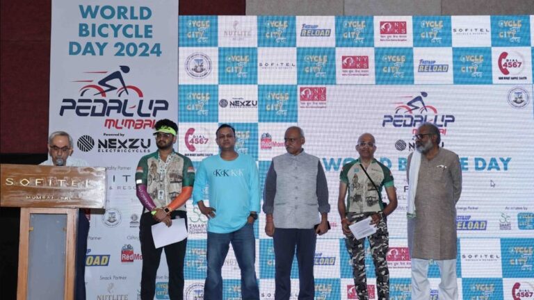 Cycle rally organized by Mumbai’s first cycle mayor Firoza Dadan