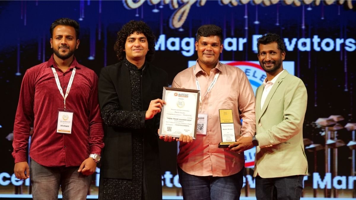 Magister Elevators Wins Best Custom Elevator Manufacturer at India Trade Awards 2024