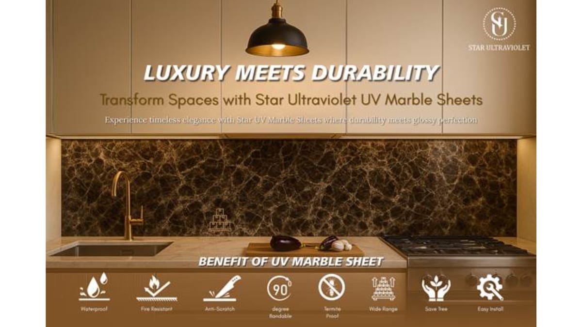 Elevate Interiors with Star Ultraviolet UV Marble Sheets