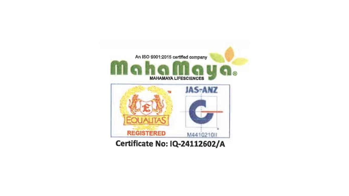 Mahamaya Lifesciences Limited has secured INR 19.98 crore from seven marquee anchor investors at INR 114 per share
