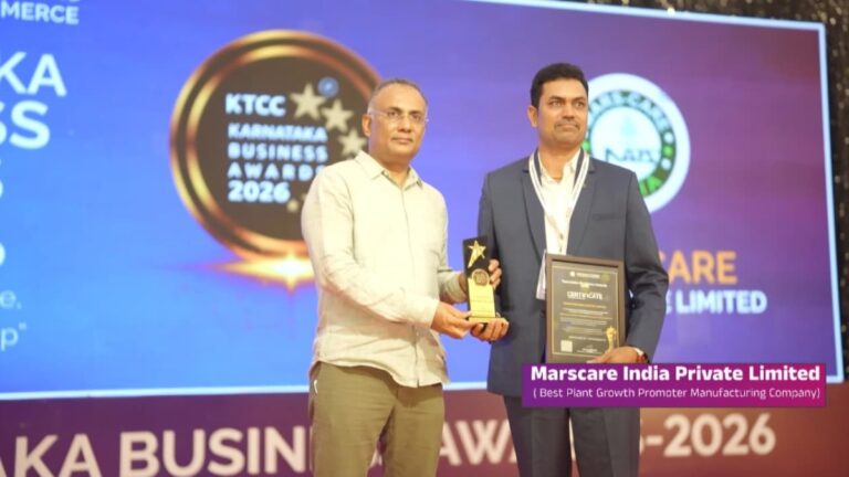 Marscare India Private Limited Wins “Best Plant Growth Promoter Manufacturing Company” at Karnataka Business Awards 2026