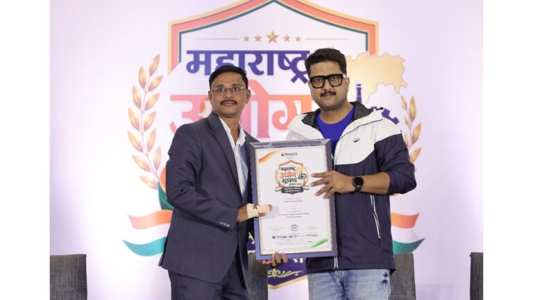 Chaitanya Suresh Kasar Honoured for Excellence in Sainik School & Military School Preparation at Maharashtra Udyog Bhushan Puraskar 2026