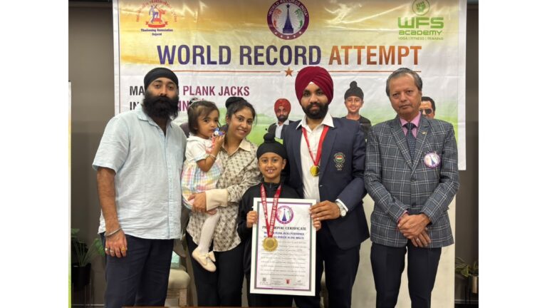 8-year-old Jaybir Singh Gurudutt creates world record with plank jack feat